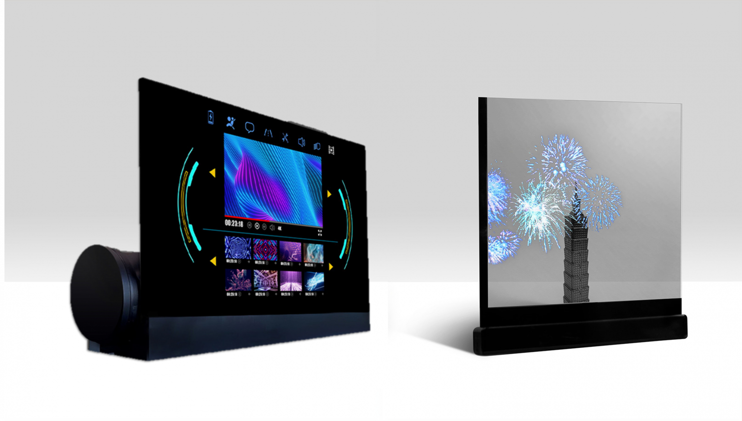 可捲式、折疊性、高透明